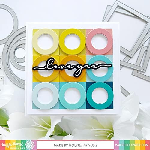 Flower Waffle Flowing Square Frames - Gjizganje kvadratnih okvira Die Set je obavezno za vaš CRAFTY Toolbox! Ova kolekcija umivaka