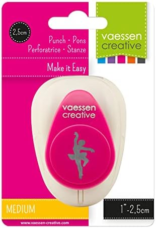 Vaessen Creative 21435-010 zanatski papir Punch ballerina motiv buke, višebojna, srednja