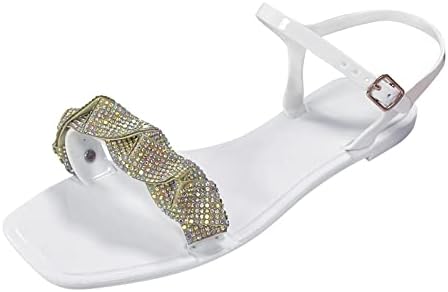 Ženske klizne papuče Ljetne žene Sandale sa lukom Podrška Dijamanti Ležerne modne sandale Modne cipele s ravnim bojama Ljetni nožni