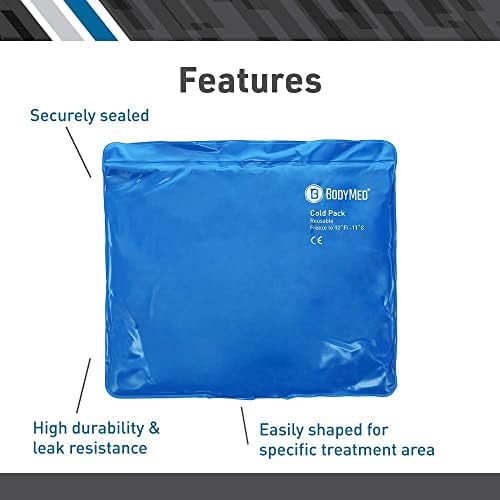 BodyMed Blue Vinyl Cold Packs - fleksibilni paket leda za višekratnu upotrebu za povrede – paket leda za vrat i ramena fleksibilna