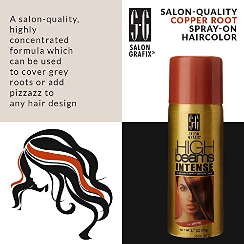 Duga Svjetla intenzivna boja za kosu u spreju-bakar-2.7 Oz-odmah dodajte privremenu boju na kosu-odlično za pruge, prevrtanje ili