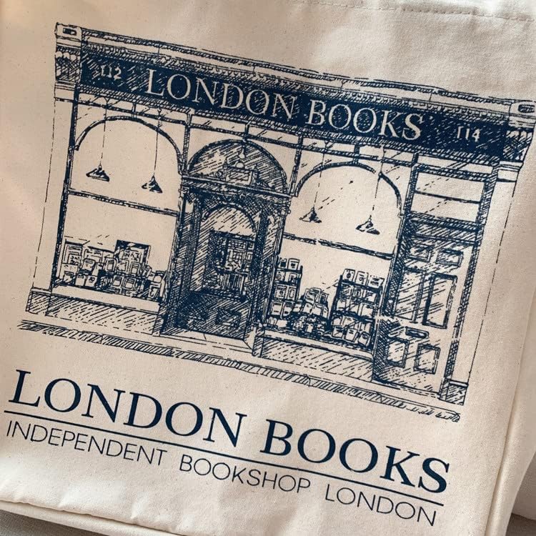 Lefe Liee platnena torba za žene, torba za knjige estetska sa patentnim zatvaračem, slatka mala torba za knjige, prenosiva periva