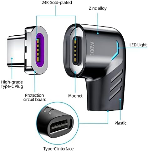 Boxwave adapter kompatibilan sa Astell & Kern Kann Alpha - magnetosnap PD kutni adapter, magnetski PD kut punjenje uređaja za punjenje