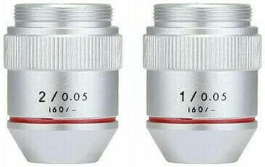 Oprema za mikroskop mikroskop objektiv za mikroskop 1x 2x 195 ciljeva RMS nit 20.2 mm biološki mikroskop lens Lab potrošni materijal