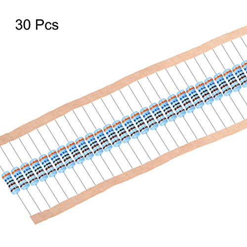 Uxcell 30kom 3.6 K Ohm otpornik, 1w 1% tolerancije otpornici na metalni Film, Olovo, 5 traka za DIY Elektronske projekte i eksperimente