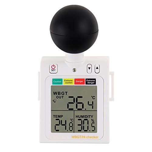 WBGT + Hi Heat Indexe Checker toplotna stresa METER WET žarulja Globe Temperatura Vlažnost Nosivi tester W / Arm Arm)
