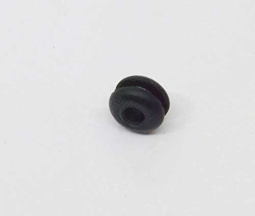 Crni SBR gumeni gumb Gromet - unutarnji promjer 1/8 , vanjski promjer 11/32, prikladna rupa ploče 1/4 , debljina ploče 1/16