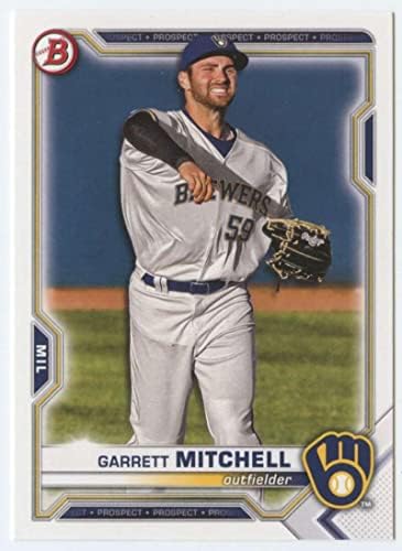 2021 Nacrt Bowman BD-116 Garrett Mitchell RC Rookie Milwaukee Brewers MLB bejzbol trgovačka kartica