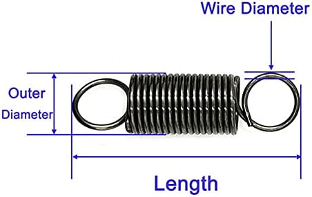 Metalna zapet zapetske zapetske zamene za napetost Proljetni čelični žičani prečnik 1,6 mm 1,8 mm 2,0 mm dvostruki zavojni proljetni