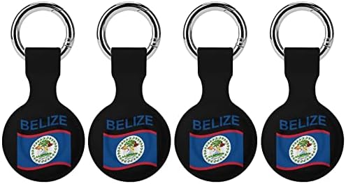 Zastava Belize štampane silikonske futrole za AirTags sa zaštitnim poklopcem za ključeve Air Tag Finder Tracker držač dodatne opreme