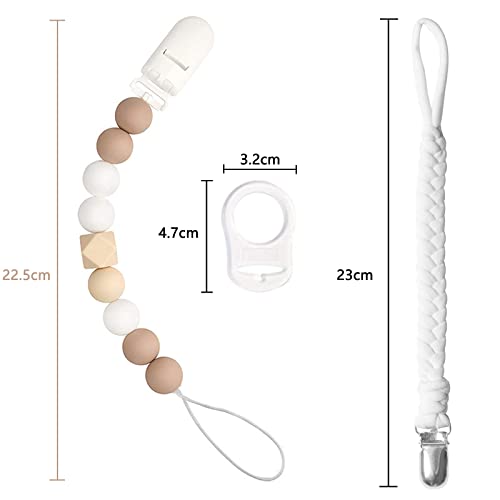 AUXHCYL 8 kom Baby Dummy Clips lanac za dječake i djevojčice sa adapterom za Dummy Clip, Set silikonskih držača za Baby Unisex novorođene