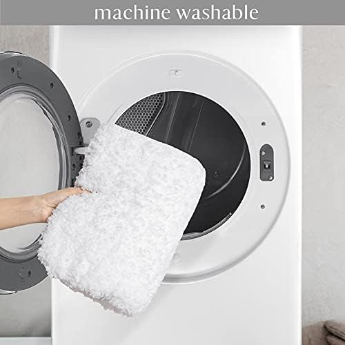 Ashler White Cumproun Capt prostirke guste guste apsorbirajuće rubne kupatilo, stroj za pranje kupaonice, non klizanje ultra mekani