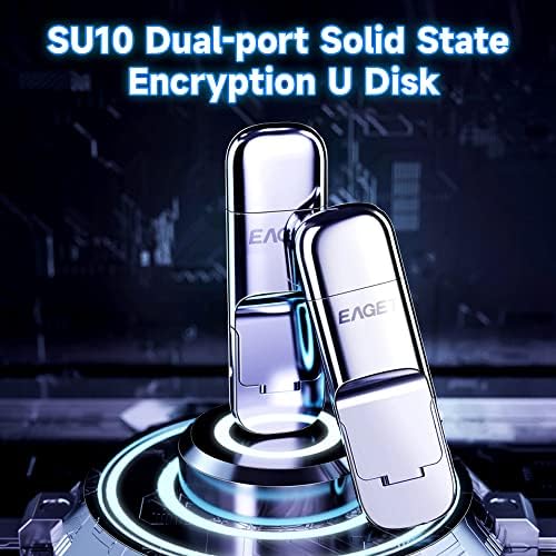 HUIOP SU10 256GB USB3. 0 Type-C dual-Port Solid State enkripcija U Disk Sigurnosna kopija sa jednim ključem do 530MB / s brzina čitanja