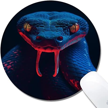 Shencang Blue Gaming okrugli jastučić za miša sa zmijskim kobrama ART-05 dizajnerska površina za poboljšanu preciznost i brzinu miša