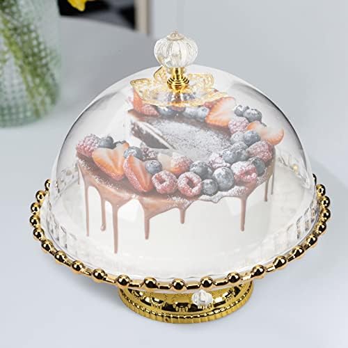 Ipetboom keramički stalak za tortu sa poklopcem poklopca staklene torte za tortu za tortu okrugli čist garderski poslužiteljski desert
