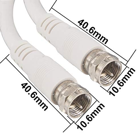 TV koaksijalni bijeli kabl otporan na vremenske uslove F muški na muški sa koaksijalnim kablom RG6 10m konektorom bijeli koaksijalni