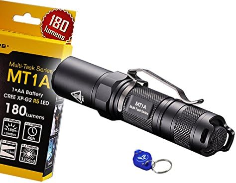 Nitecore MT1A 180 Lumens Compact Mini LED lampica W / Clip & Bonus Lumen Tactical Tipka za tipku - Koristite 1 x AA bateriju