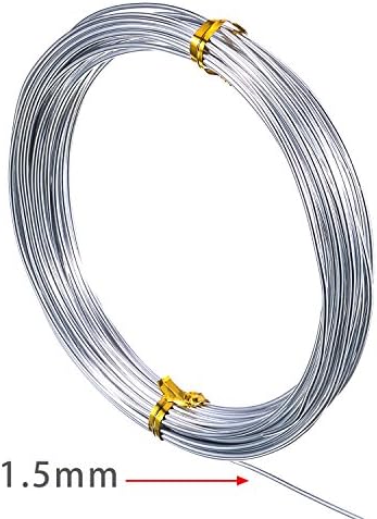 65,6 stopa srebrne aluminijumske žice, meka i fleksibilna metalna armatura žica za DIY ručnu umjetnost i zanate