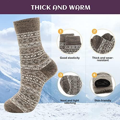 Zando debela muška čarape mens tople meke zimske čarape za muškarce ugodne uzorak Termalne čarape za muškarce čarape pletene miješane