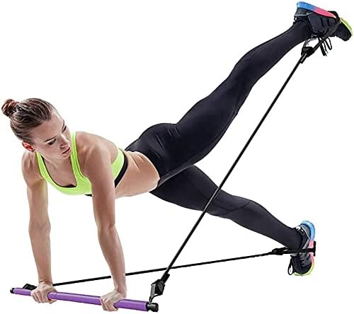 YFDM Pilates Stick traka za otpor Bar traka za kućnu teretanu prijenosni vučni štapovi Body Workout Yoga fitnes trake za rastezljive