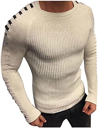 Dudubaby muns pulover pleteni džemper Crewneck Stil na pletivom ležernom tankim montiranjem tkanja pletiva Jumper