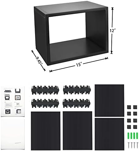 Skatheal Cube plutajuće police za pohranu zidova, otvorena zbirna obloga zidna, spavaća soba zidni polica Organizer, DIY spajanje