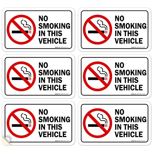 Sigo potpisuje pušenje u ovom naljepnici za prijavu vozila, 3,5x2 inča, 4 mil vinil samoljepljive naljepnice, otporan na vremenske uvjete i UV zaštićeni, napravljeni u SAD-u