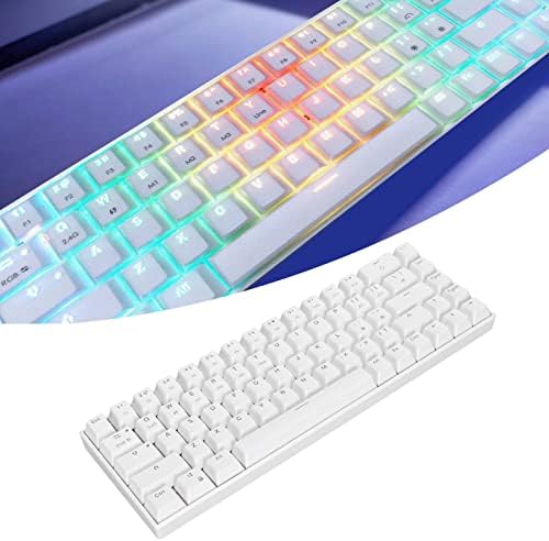 Mehanička tastatura, 68 tastera RGB tastatura, 3 Mod Gaming tastatura sa RGB pozadinskim osvetljenjem kompaktna PC tastatura za Windows