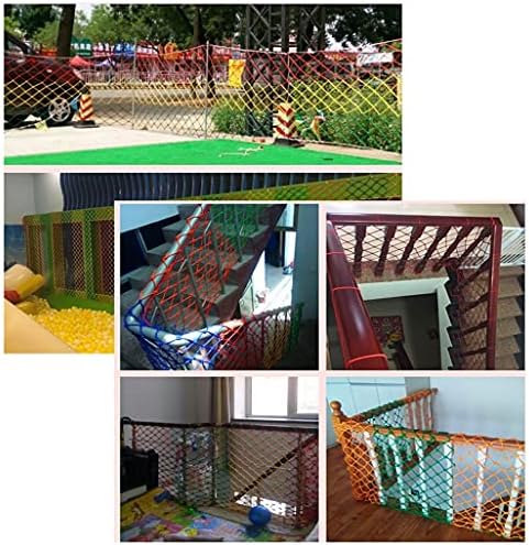 Ouyoxi šarena pletena mreža od najlonskog užeta - zaštita za djecu penjački okviri stepenište balkonska mreža protiv pada, unutrašnja