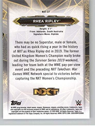 2020 TOPPS WWE NXT ROSTER NXT-37 RHEA RIPLEY