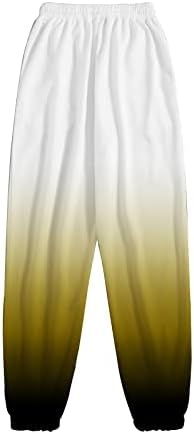 Miashui posteljina hlače Žene Petite ženski džepni pantalone Tkanine ispisane udobne ženske hlače visoke struke Ležerne prilike