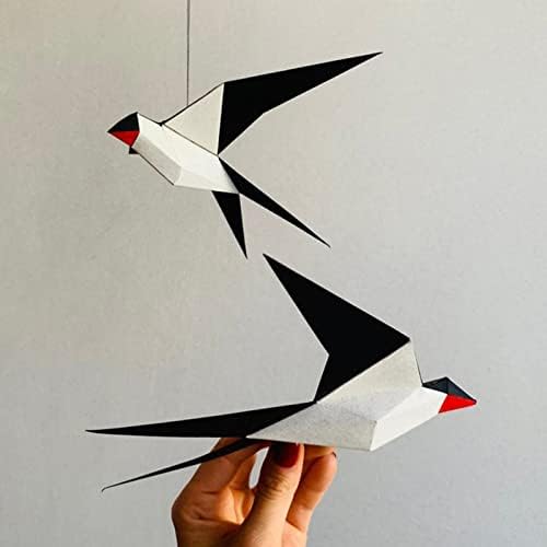 WLL-DP Geometrijski zanat 6 guta papir Skulptura 3D Origami puzzle papir Model Personalizirani zidni viseći DIY papirni trofejni ukrasni