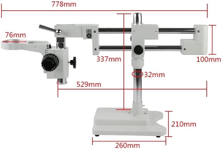 YASEZ Universal Double Boom Lab industrijski Zoom Trinokularni Stereo mikroskopski stalak držač držača držača 76mm mikroskopski Pribor