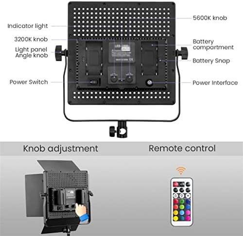 ZCMEB Zatamnjena bi-boja RGB LED video svjetla Kit 3200-5600K LED svjetiljka za profesionalnu ploču za studij fotografije video snimanja