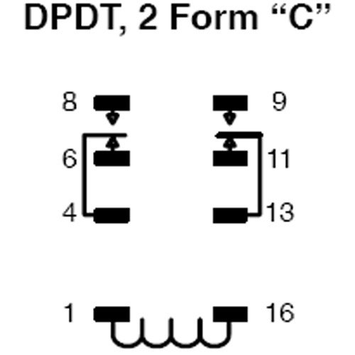 NTE R40-11D2-24 2A 24 VDC DPDT sigurnosni relej PCB