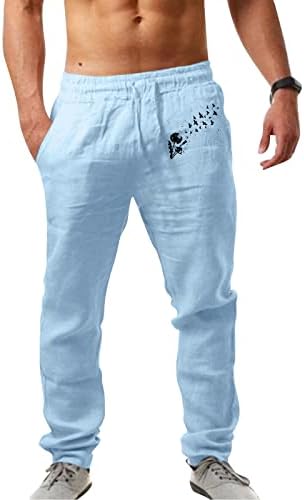 Muškarci X Temp performanse Muške modne Ležerne prilike ispisane posteljine čipke hlače Velike veličine hlače