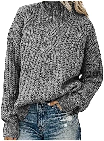 Ženski pulover Dukseri visoki vrat Čvrsto boje tijesto pletiva dugih rukava pulover slatki džemperi
