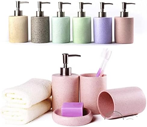 Inktus Modni sapun sa sapunom 4-komadni komplet za kupaonicu, jednostavna smokla za ostalo, uključuje dozator sapuna, Tumbler, sapun,
