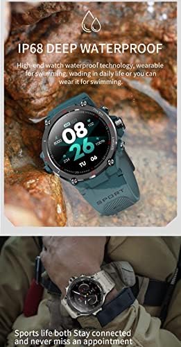 Handa Smart Watch za muškarce, GPS fitness tracker SmartWatch s amoliranim ekranom za otkucaje srca kisik monitor za spavanje Pedometar