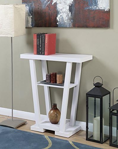 Convenience Concepts Newport V Console, Weathered Grey