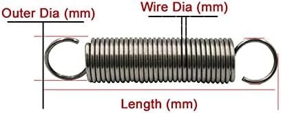 Industrijske građevinske mašine Napeto opružni žica Prečnik 4.0mm Produžni proljetni prečnik 20mm Dužina 70mm-500mm 65mn Čelični materijal