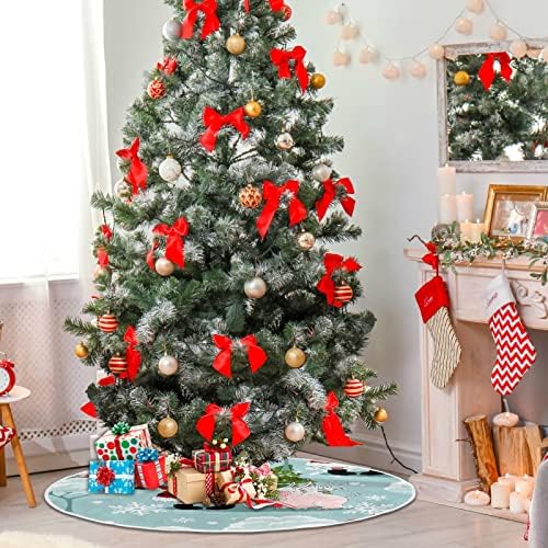 Božićska svinja Zim Santa Christmas Drvo suknje 36inch Početna Dekor za Xmas Tree Suknje MAT za božićne ukrase Holiday Xmas Tree Ornamenti