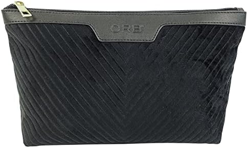 ORB stil kozmetička torba-CB201BK-Velur-velika torbica-crna