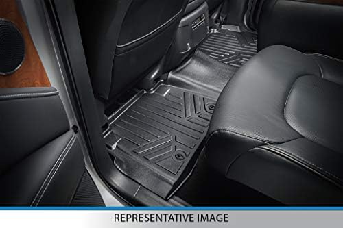 Smartliner Custom Fit Podne prostirke 2 reda Postavite crni kompatibilan sa 2020-2022 Hyundai Sonata