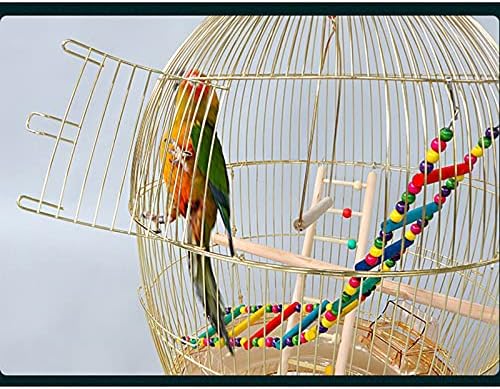 Xiaoheshop let ptica kavez za ptice za ptice kaveza kolovoz kaveza elektroplata zlatni papagaj metalni kavez za ptice Početna Veliki luksuzni veliki prostor 48 × 78cm ptica za ptice za ptice