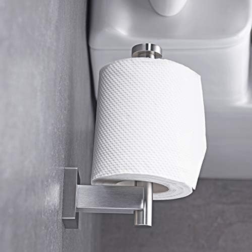 Hoooh 3-komadni dodaci za kupatilo set četkani zidni nosač od nehrđajućeg čelika - uključuje WC papir za papir, 2x robe, BS101S3B-BN
