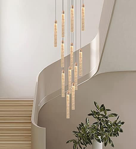 Dolria 12-Svjetlosni luster LED zatamnjeni lusteri za ulazne ručne montažne stropne privjeske svjetlosni čvorište Kristalni lusteri