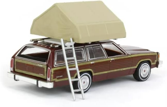 Greenlight 38030-C The Great Outdoors Series 2-1979 LTD Country Squire sa Camp'otel Cartop Sleeper 1 / 64 Scale Diecast