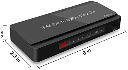 HDMI prekidač 4 port HDMI selektor sa IR daljinskim upravljačem, HDMI 1.4, HDCP 1.4, podrška 4k @ 30Hz ultra HD 3D / 1080p za vatrenu