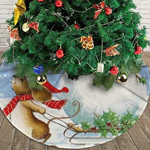 Lveshop Božićni Snowman Božićna suknja Luksuzna okrugla zatvorena vanjska mat rustikalni Xmas Tree Dekoracije za odmor (30 / 36 /